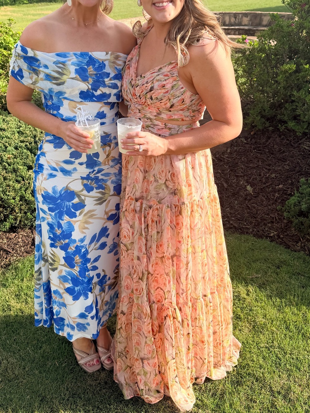Astr the Label Floral Pink Maxi Dress with Green Accents - Picture 3 of 3